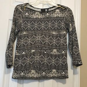 Black & White Patterned Top